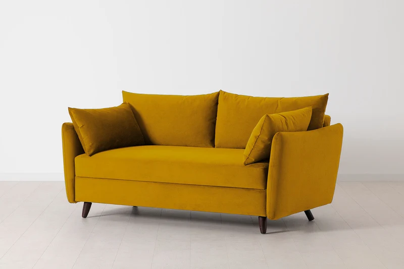 2,5-Sitzer-Schlafsofa Model 08, Senfgelb
