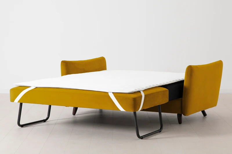 2,5-Sitzer-Schlafsofa Model 08, Senfgelb