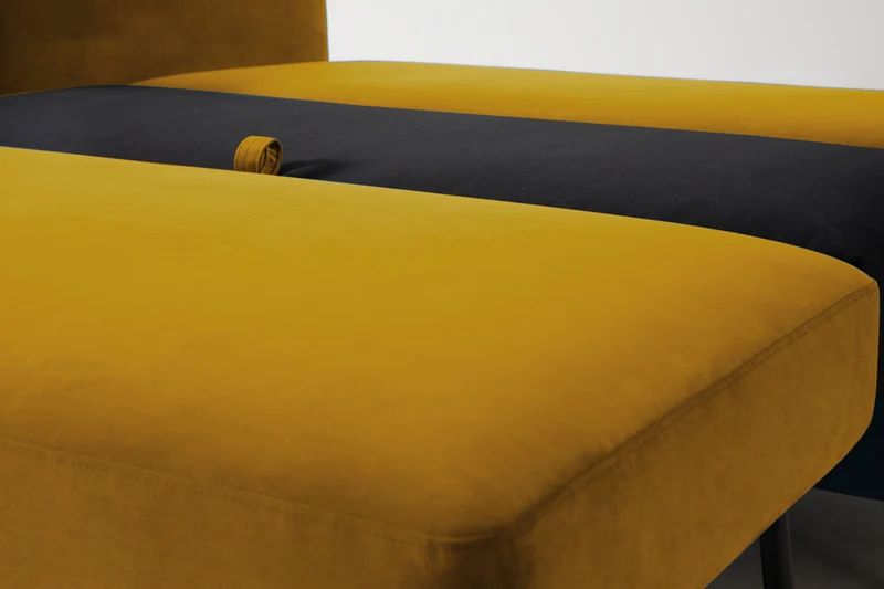 2,5-Sitzer-Schlafsofa Model 08, Senfgelb