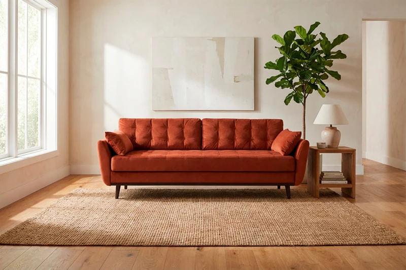Model 10 Schlafsofa, Ziegelrot