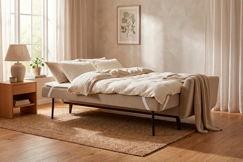 Model 10 Schlafsofa, Knochenweiß