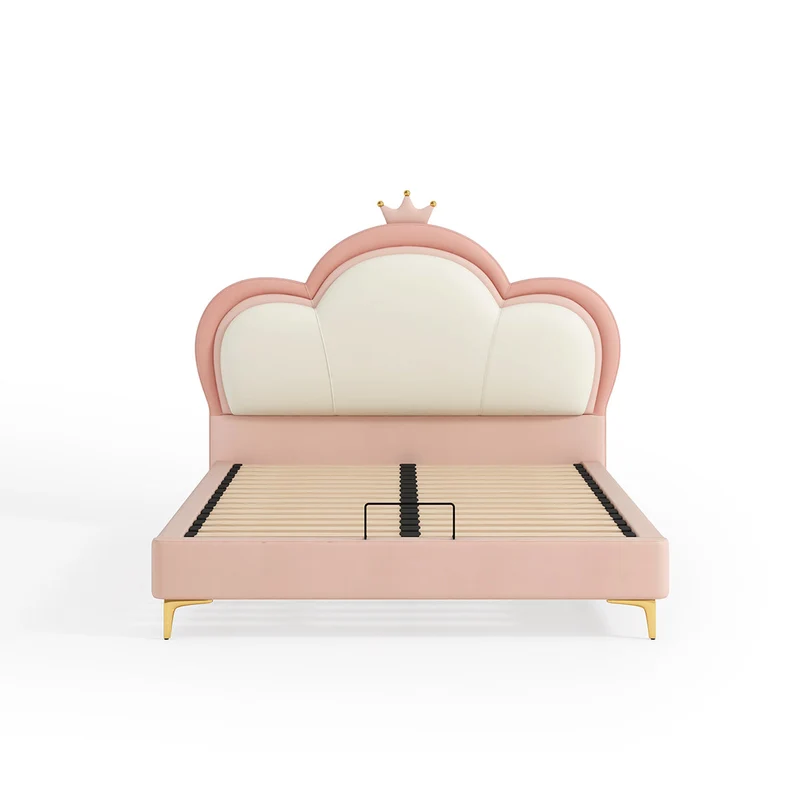 Pink Cloud Princess Bed with Mattress