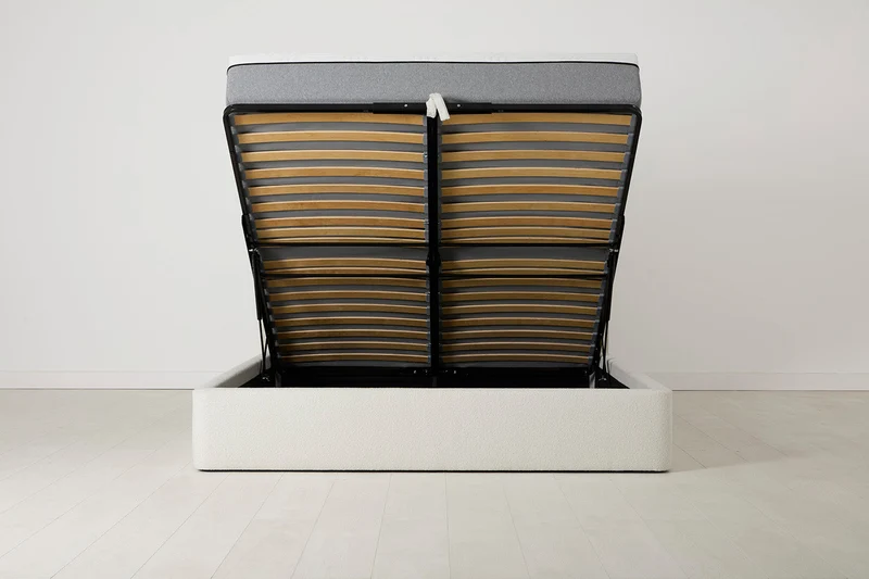 Bett 03 160cm x 200cm, Elfenbeinfarbe