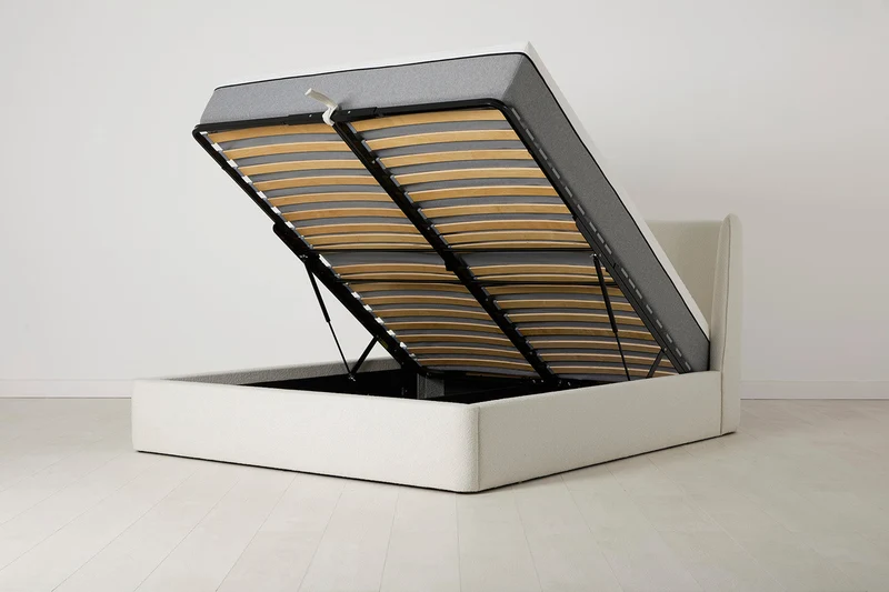 Bett 03 160cm x 200cm, Elfenbeinfarbe