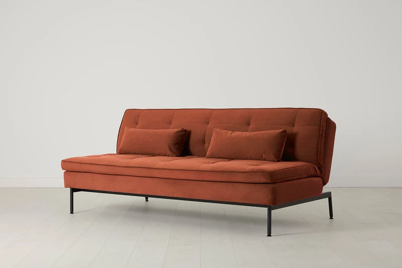 Model 11 Dreisitzer-Schlafsofa, Ziegelrot
