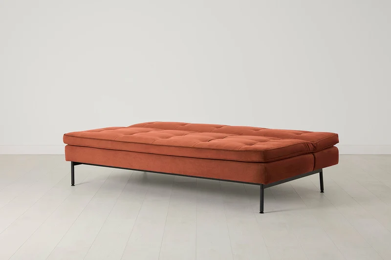 Model 11 Dreisitzer-Schlafsofa, Ziegelrot