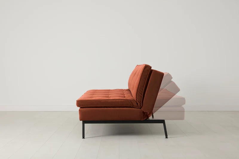 Model 11 Dreisitzer-Schlafsofa, Ziegelrot