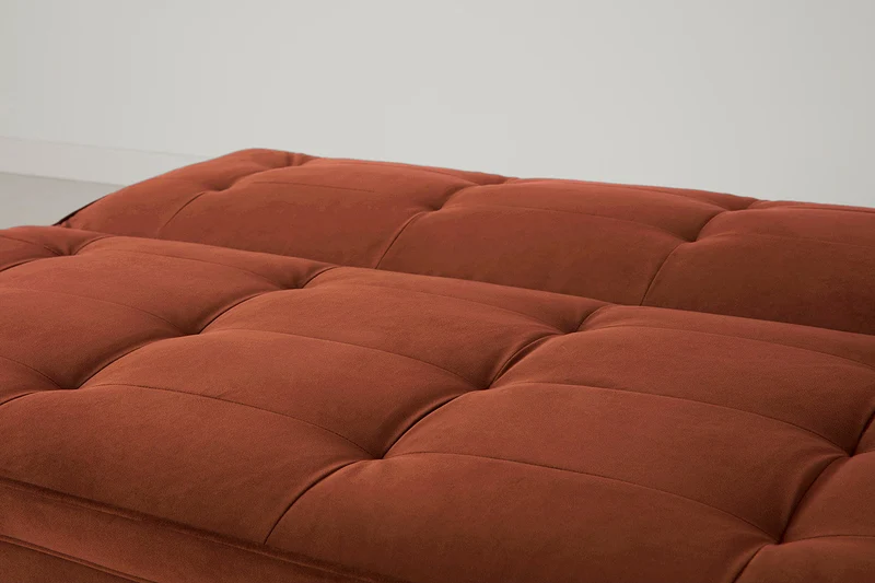 Model 11 Dreisitzer-Schlafsofa, Ziegelrot