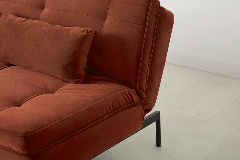 Model 11 Dreisitzer-Schlafsofa, Ziegelrot