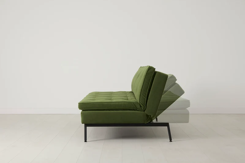 Model 11 Dreisitzer-Schlafsofa, Laubgrün