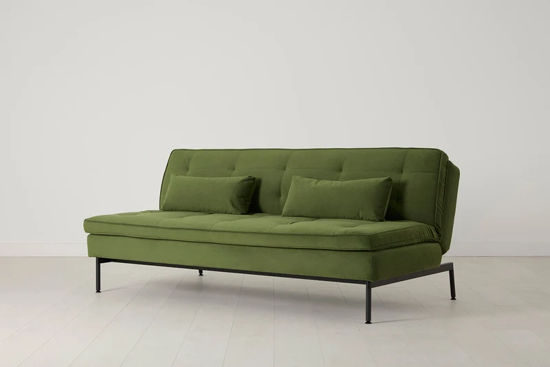 Model 11 Dreisitzer-Schlafsofa, Laubgrün