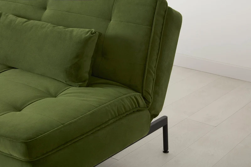 Model 11 Dreisitzer-Schlafsofa, Laubgrün