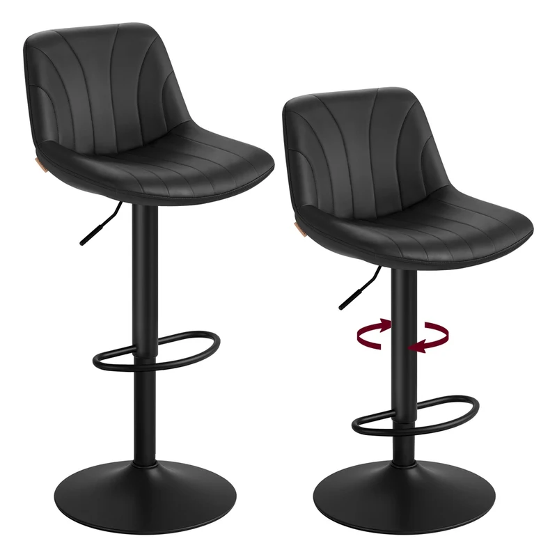 Barhocker, Barstuhl mit Rückenlehne und drehbarer Sitzfläche