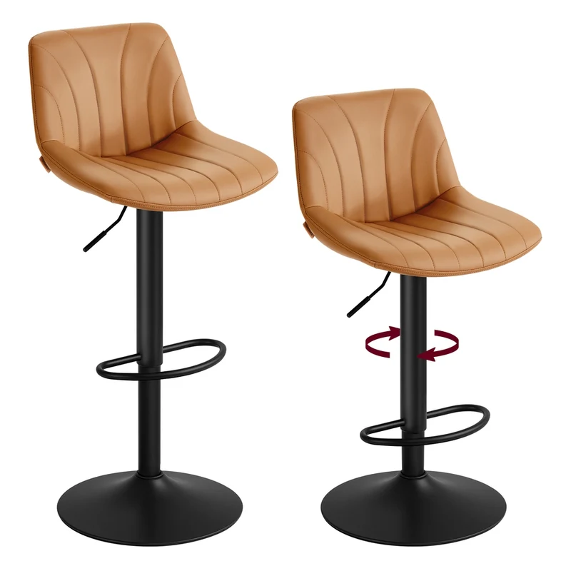 Barhocker, Barstuhl mit Rückenlehne und drehbarer Sitzfläche