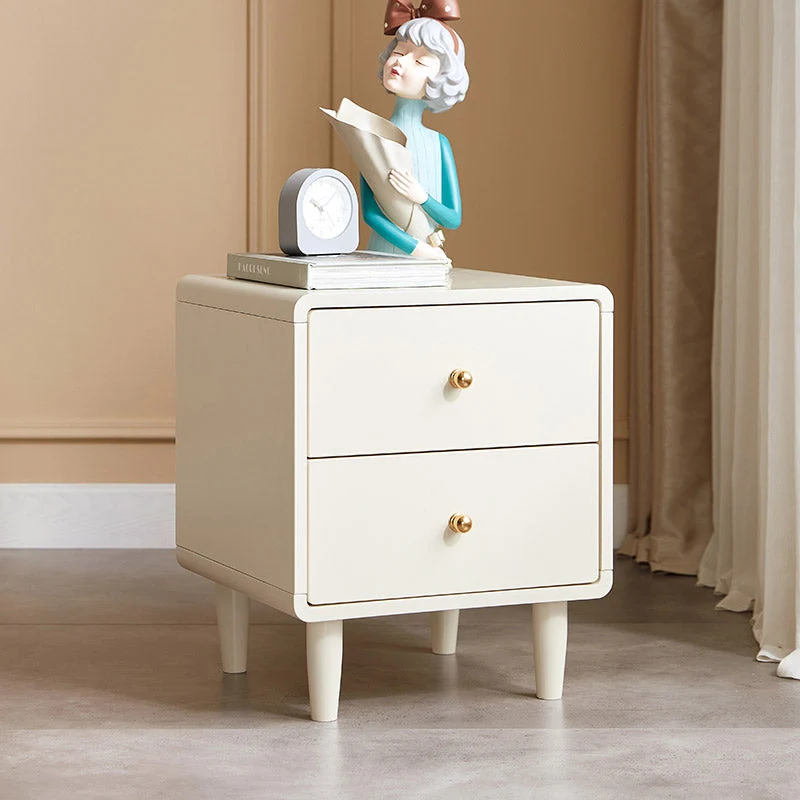 Nordic Modern Minimalist White Bedside Table for Children