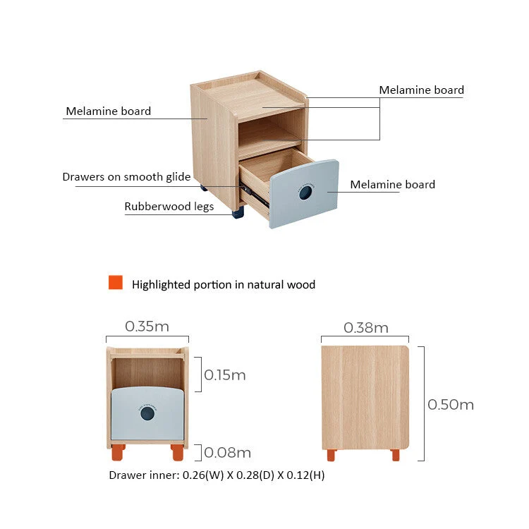 The Explorer Boy Blue Bedside Table