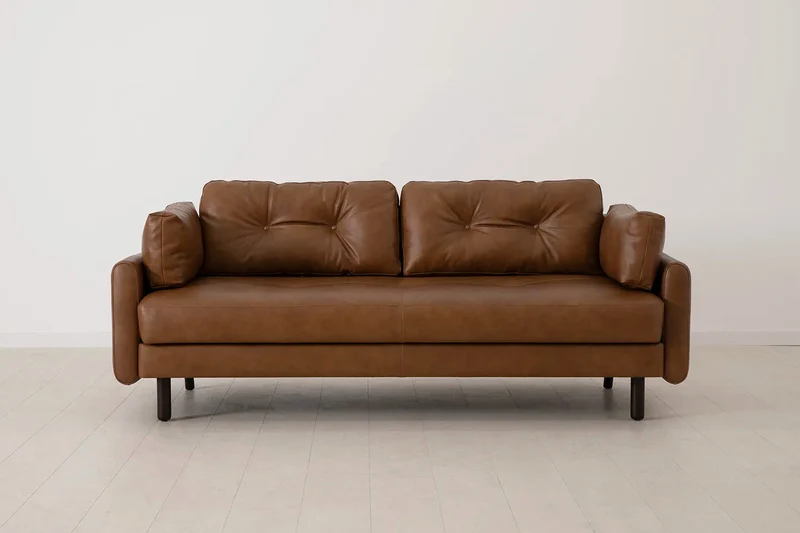 Model 04 Dreisitzer-Schlafsofa, Ahornbraun