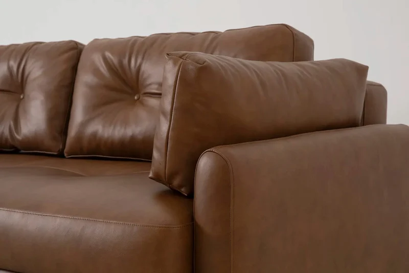 Model 04 Dreisitzer-Schlafsofa, Ahornbraun