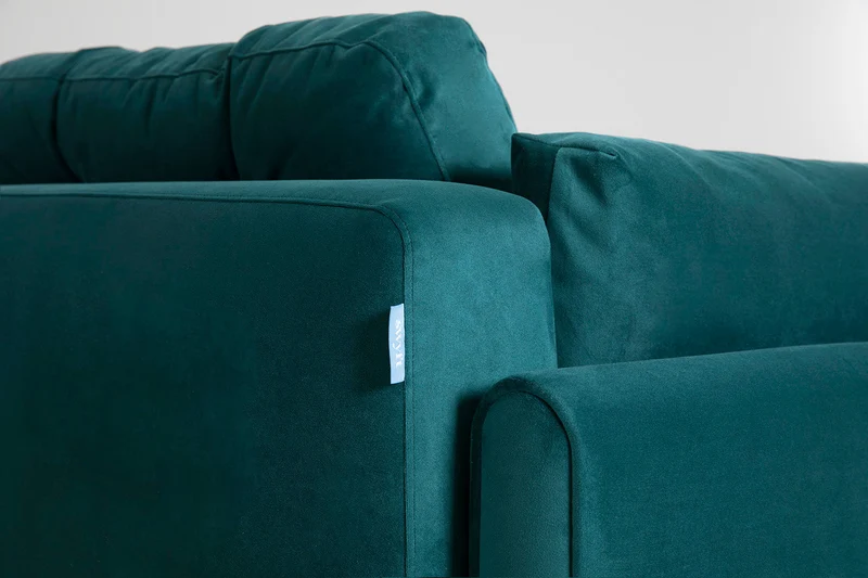 Model 04 Dreisitzer-Schlafsofa, Eisvogelblau