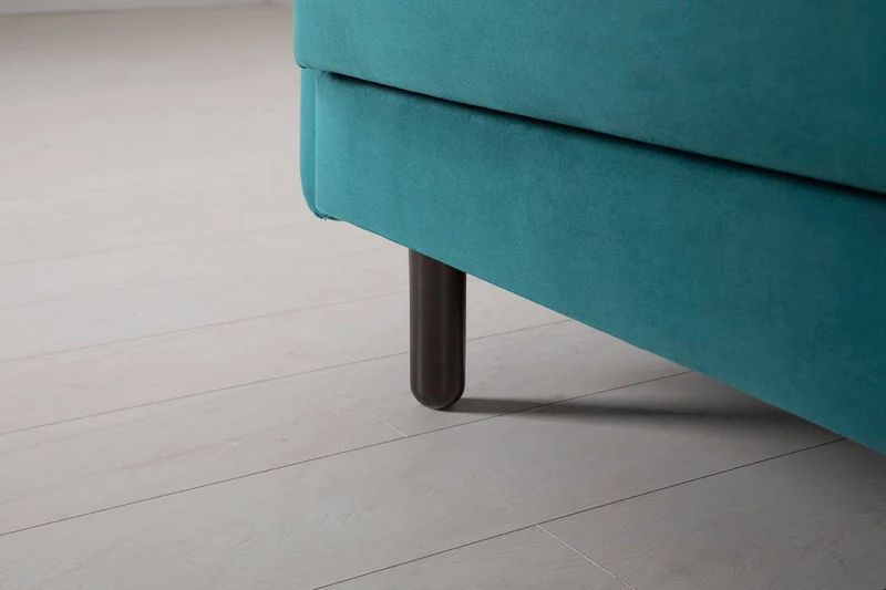 Model 04 Dreisitzer-Schlafsofa, Eisvogelblau