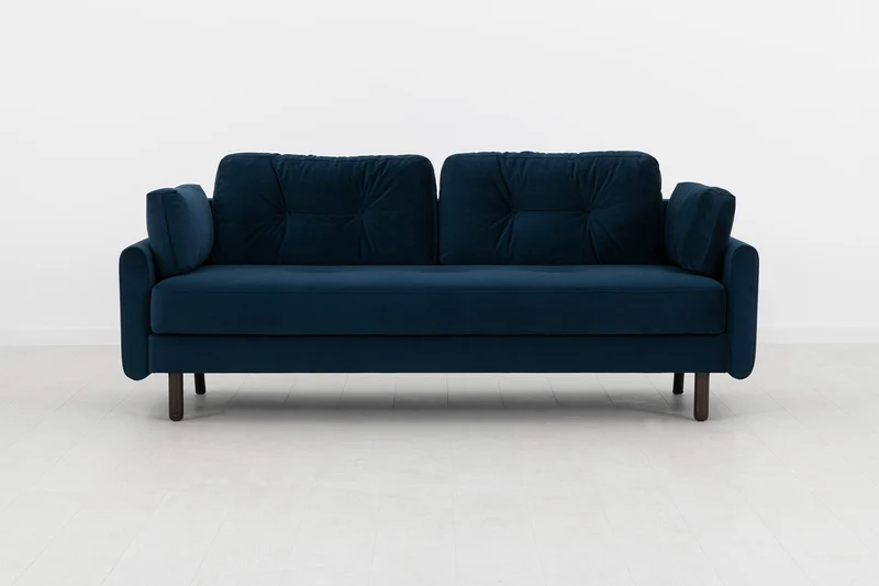 Model 04 Dreisitzer-Schlafsofa, Indigoblau