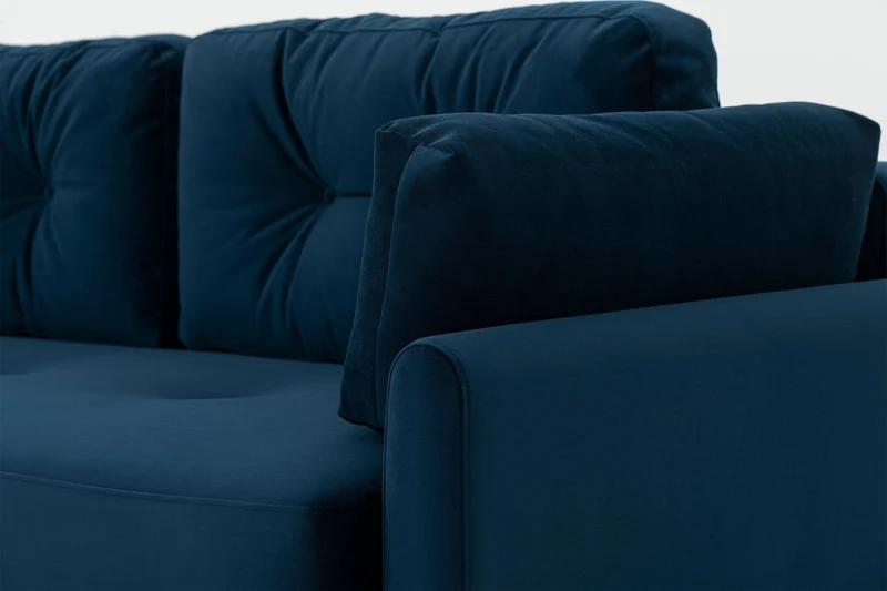 Model 04 Dreisitzer-Schlafsofa, Indigoblau