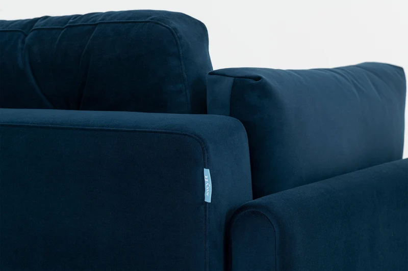 Model 04 Dreisitzer-Schlafsofa, Indigoblau