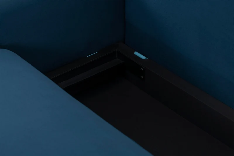 Model 04 Dreisitzer-Schlafsofa, Indigoblau