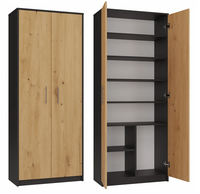 GESCHLOSSENES BÜCHERREGAL OLIV 2D ZEN