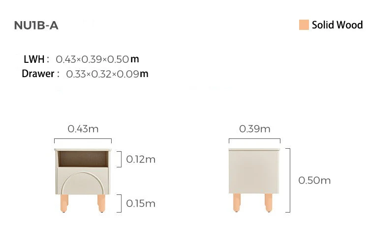 Light Storage Bedside Table
