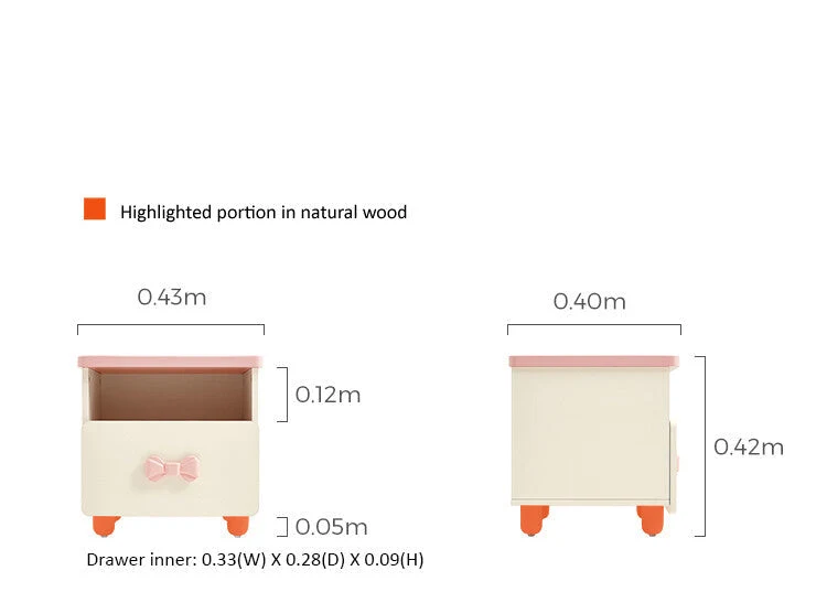 Princess Isabella Bedside Table