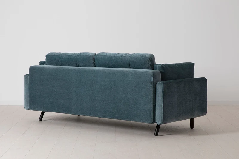 Model 04 Dreisitzer-Schlafsofa, Wasserblau
