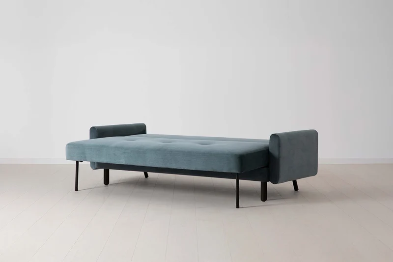 Model 04 Dreisitzer-Schlafsofa, Wasserblau