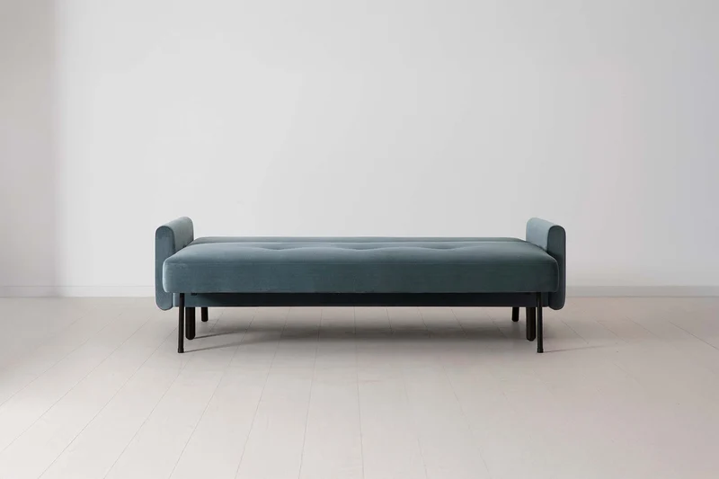 Model 04 Dreisitzer-Schlafsofa, Wasserblau