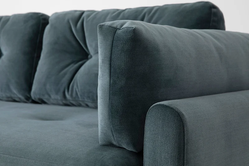 Model 04 Dreisitzer-Schlafsofa, Wasserblau