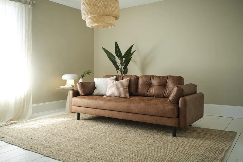 Model 04 Dreisitzer-Schlafsofa, Kastanienbraun