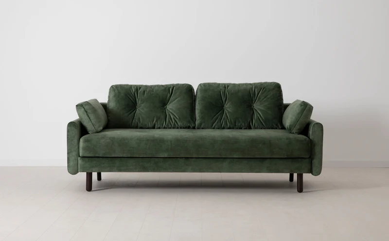 Model 04 Dreisitzer-Schlafsofa, Tannengrün