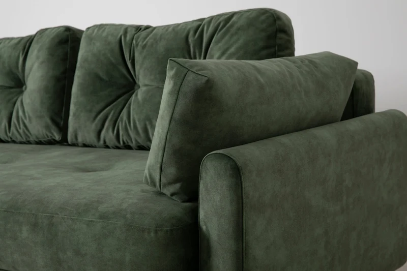 Model 04 Dreisitzer-Schlafsofa, Tannengrün