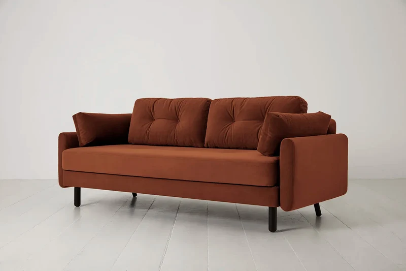 Model 04 Dreisitzer-Schlafsofa, Umbrabraun