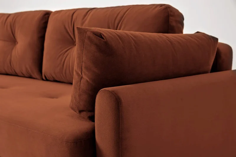 Model 04 Dreisitzer-Schlafsofa, Umbrabraun