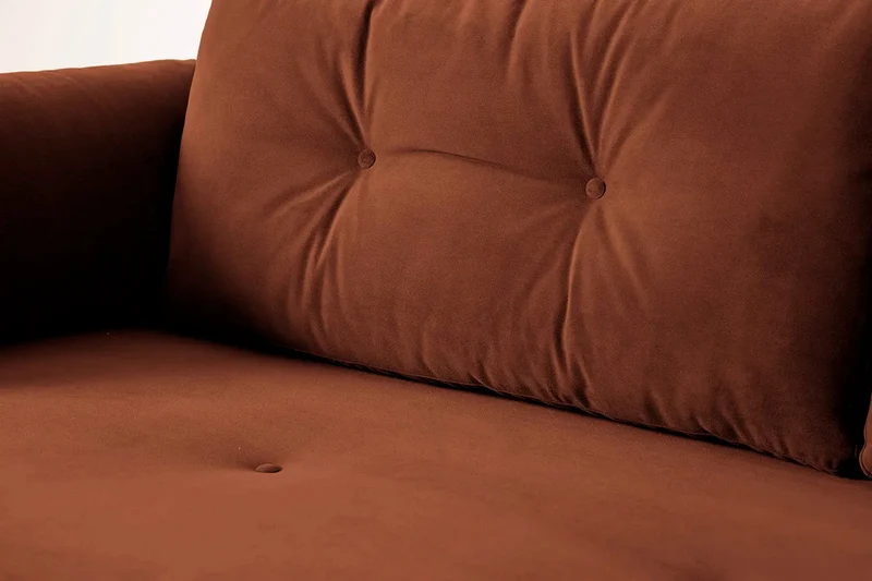 Model 04 Dreisitzer-Schlafsofa, Umbrabraun