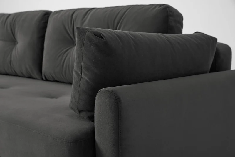 Model 04 Dreisitzer-Schlafsofa, Dunkelgrau