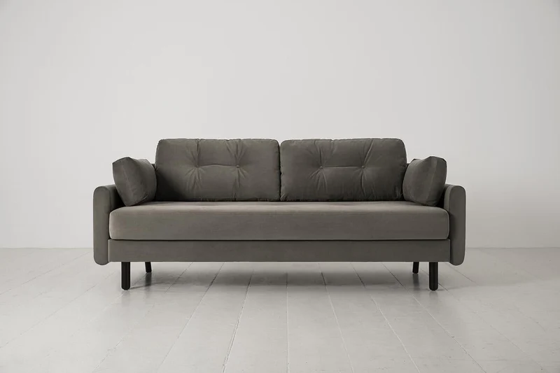 Model 04 Dreisitzer-Schlafsofa, Elefantengrau