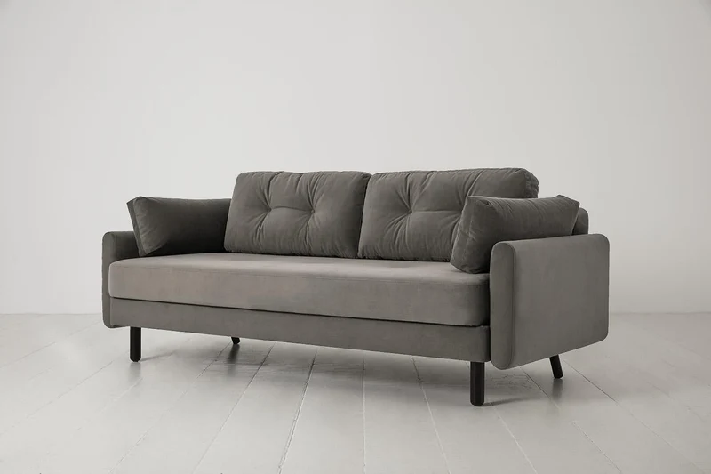 Model 04 Dreisitzer-Schlafsofa, Elefantengrau