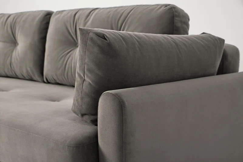 Model 04 Dreisitzer-Schlafsofa, Elefantengrau