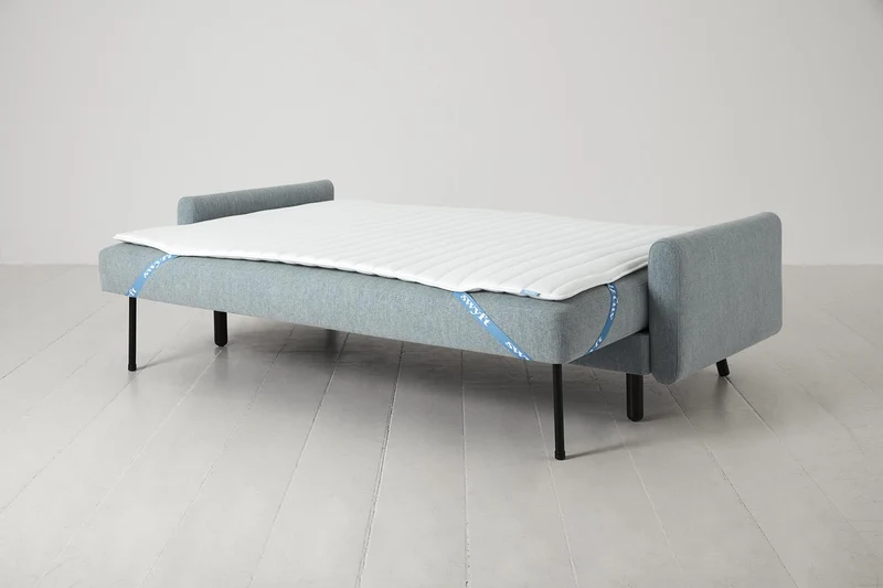 Model 04 Dreisitzer-Schlafsofa, Meerglasblau