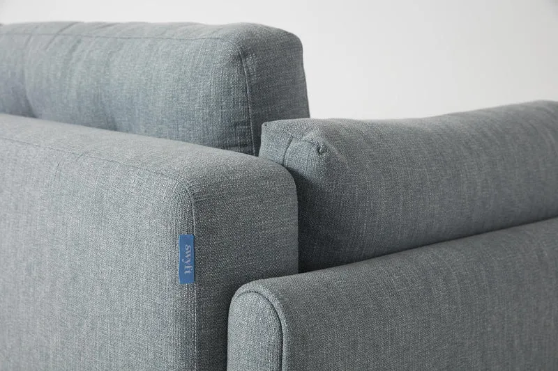 Model 04 Dreisitzer-Schlafsofa, Meerglasblau
