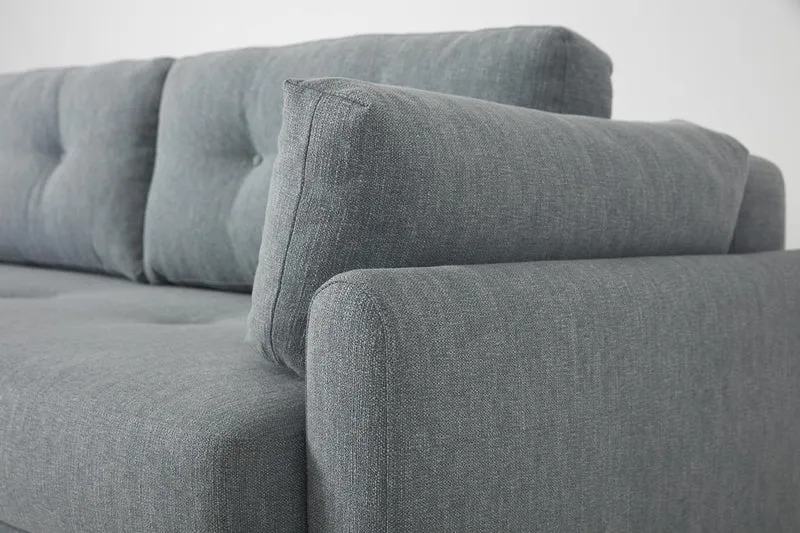 Model 04 Dreisitzer-Schlafsofa, Meerglasblau