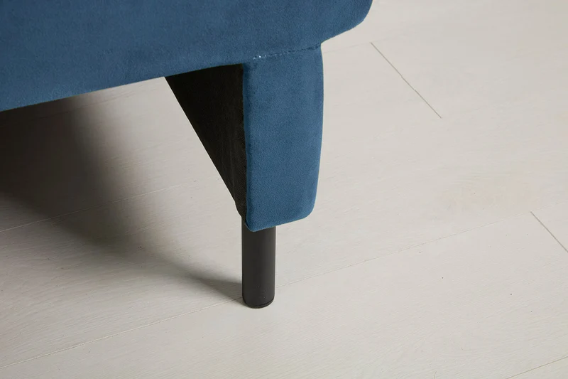 Model 12 Dreisitzer-Schlafsofa mit Chaiselongue links, Blaugrün
