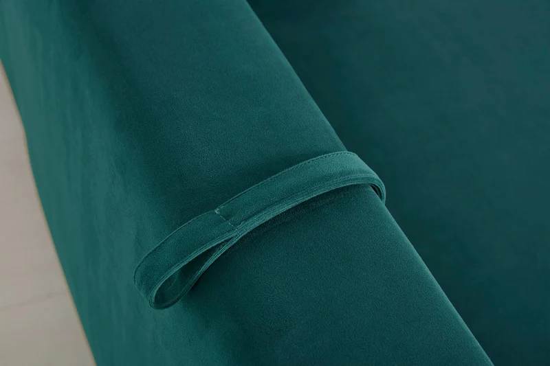 Model 12 Dreisitzer-Schlafsofa mit Chaiselongue links, Eisvogelblau